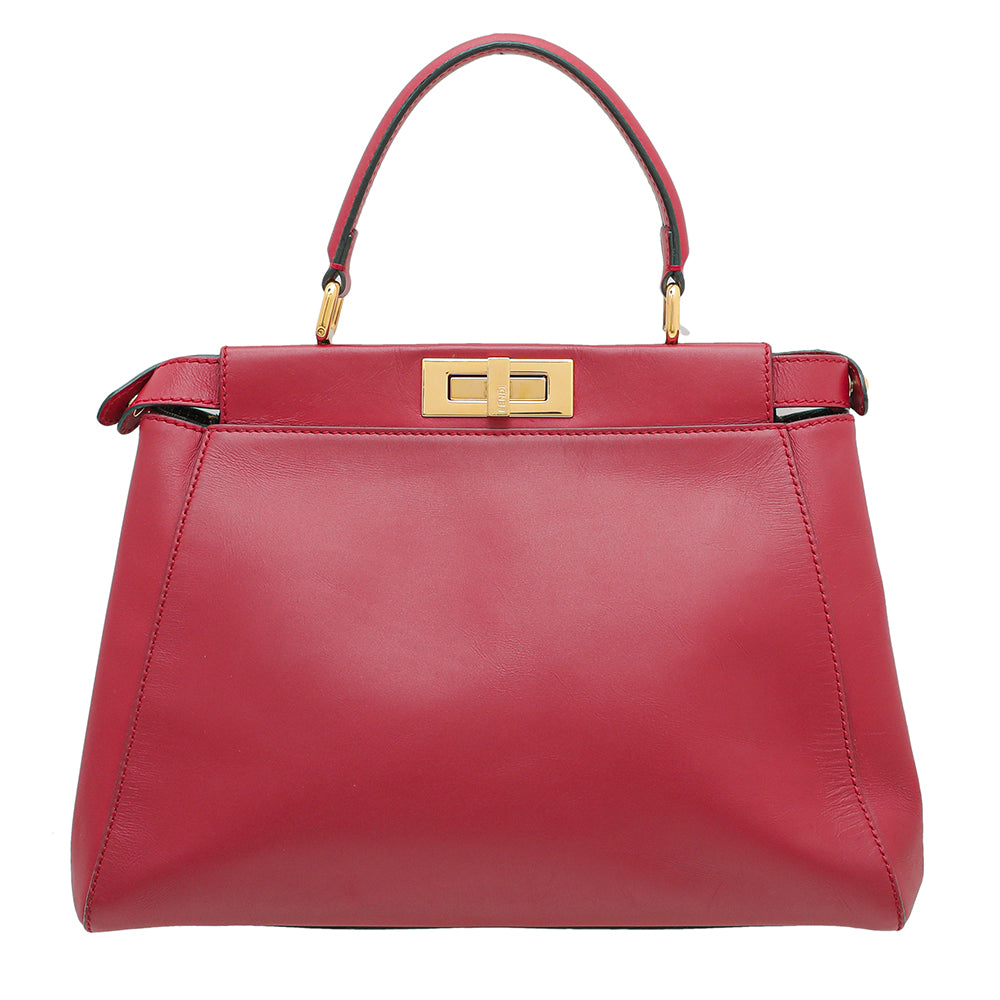 Fendi Red Iconic Peekaboo Regular Bag-Fendi-THE CLOSET