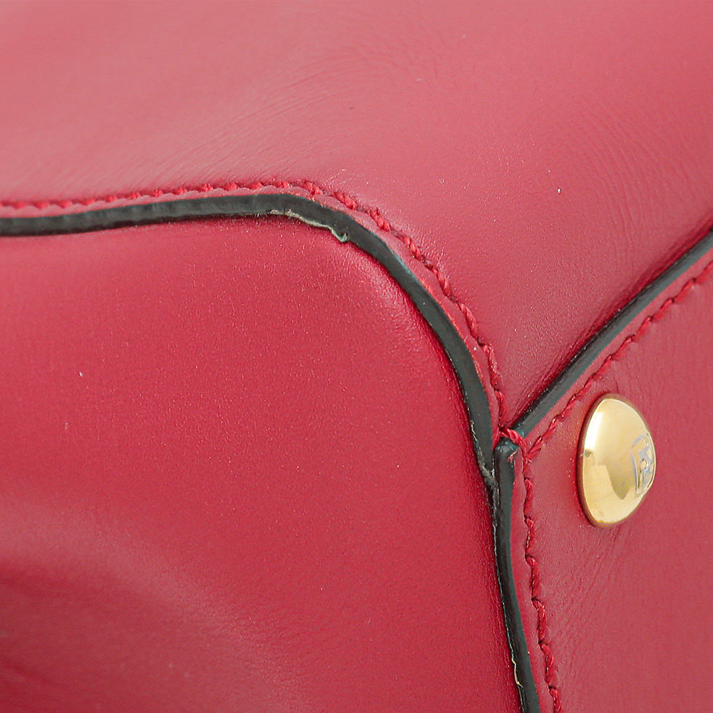 Fendi Red Iconic Peekaboo Regular Bag