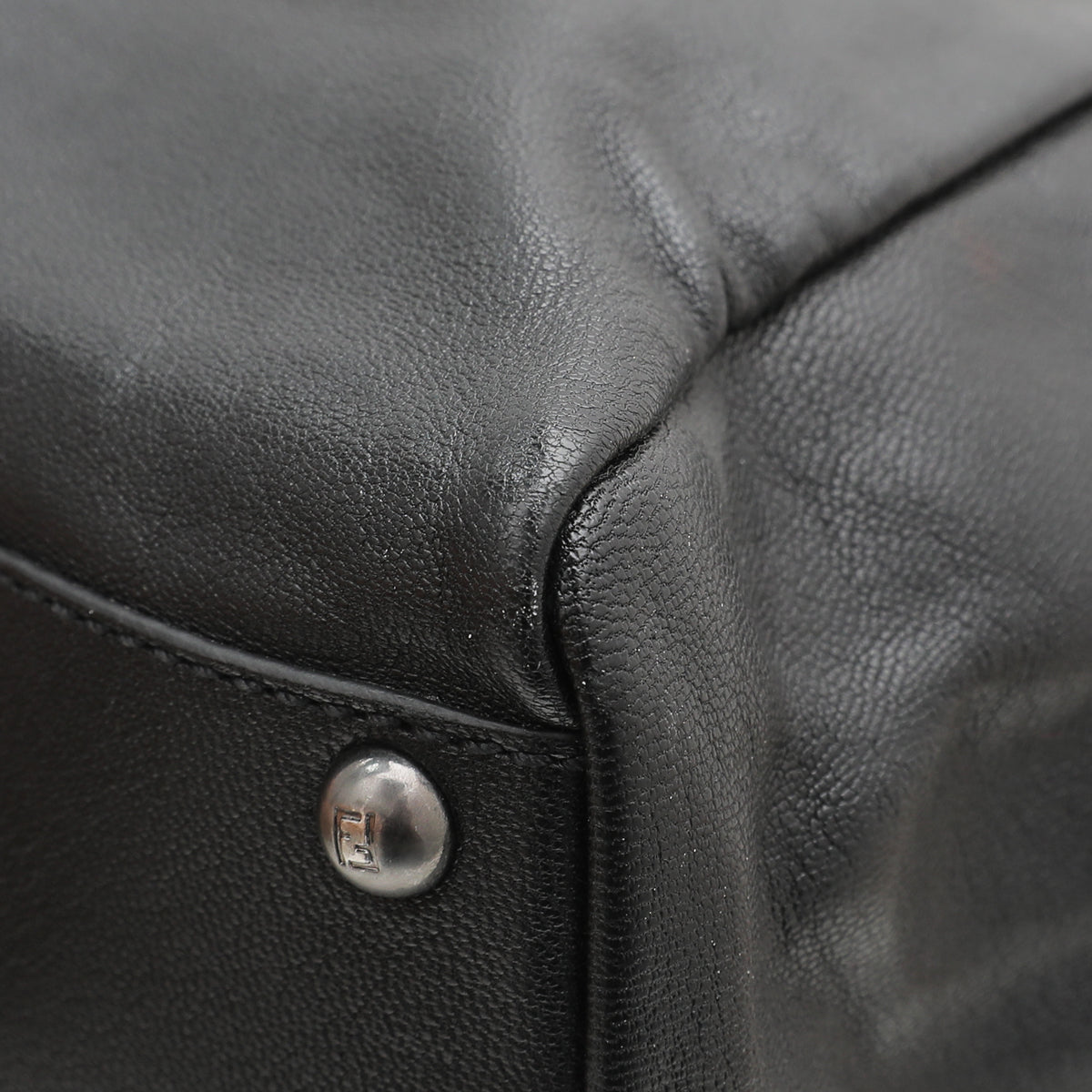 Fendi Black Iconic Peekaboo Zucca Lined Bag-Fendi-THE CLOSET