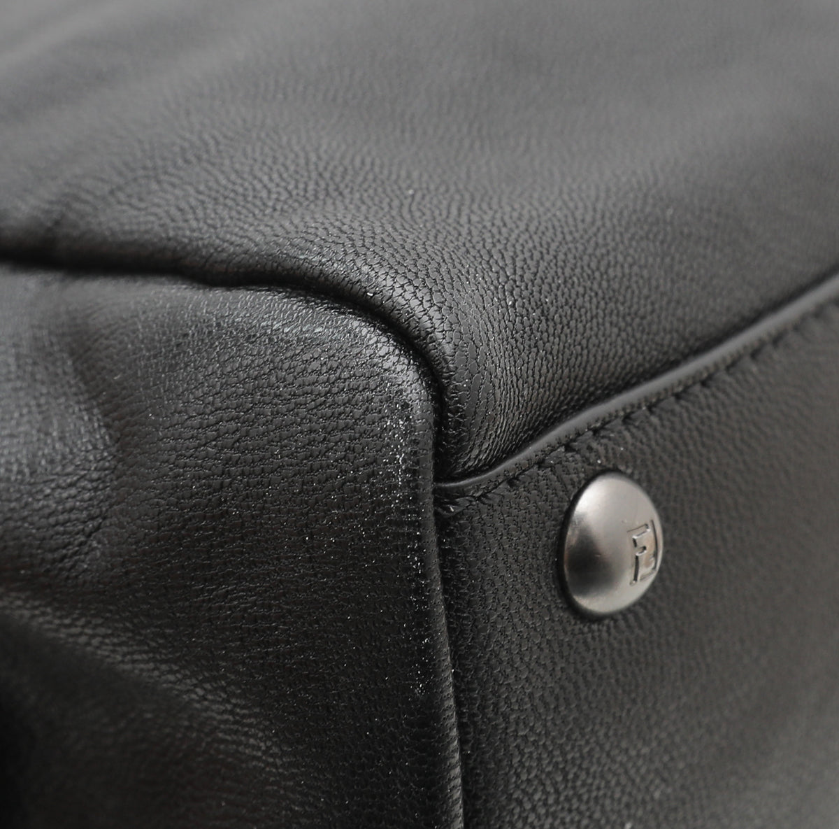 Fendi Black Iconic Peekaboo Zucca Lined Bag-Fendi-THE CLOSET