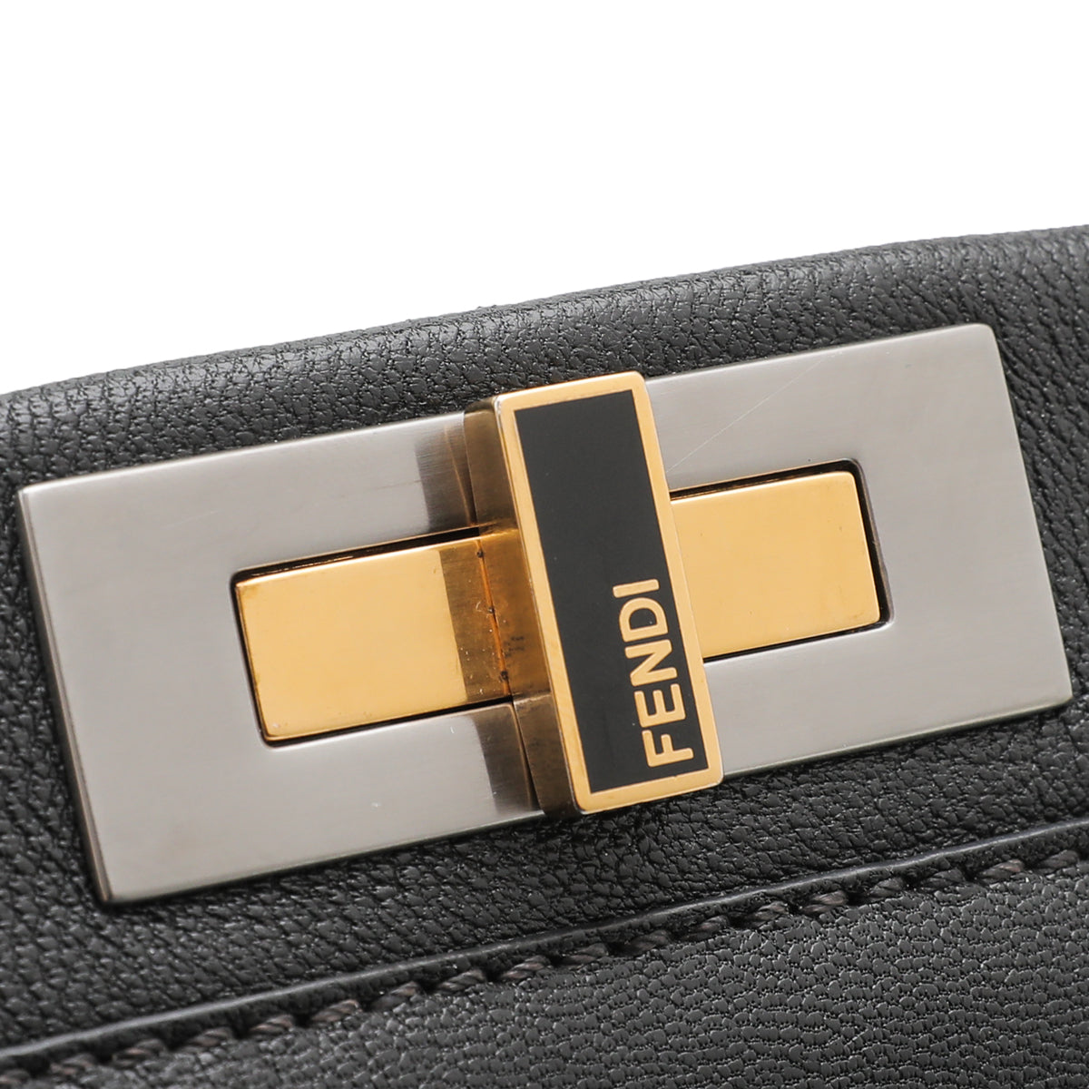 Fendi Black Iconic Peekaboo Zucca Lined Bag-Fendi-THE CLOSET
