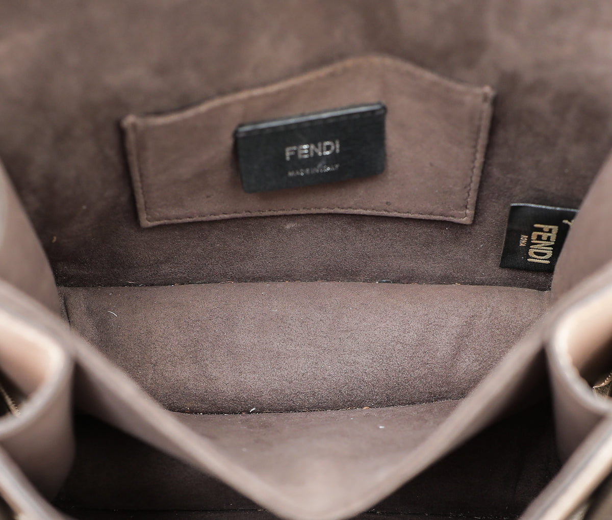 Fendi Peach Kan I Scalloped Studs Bow Flower Small Bag-Fendi-THE CLOSET