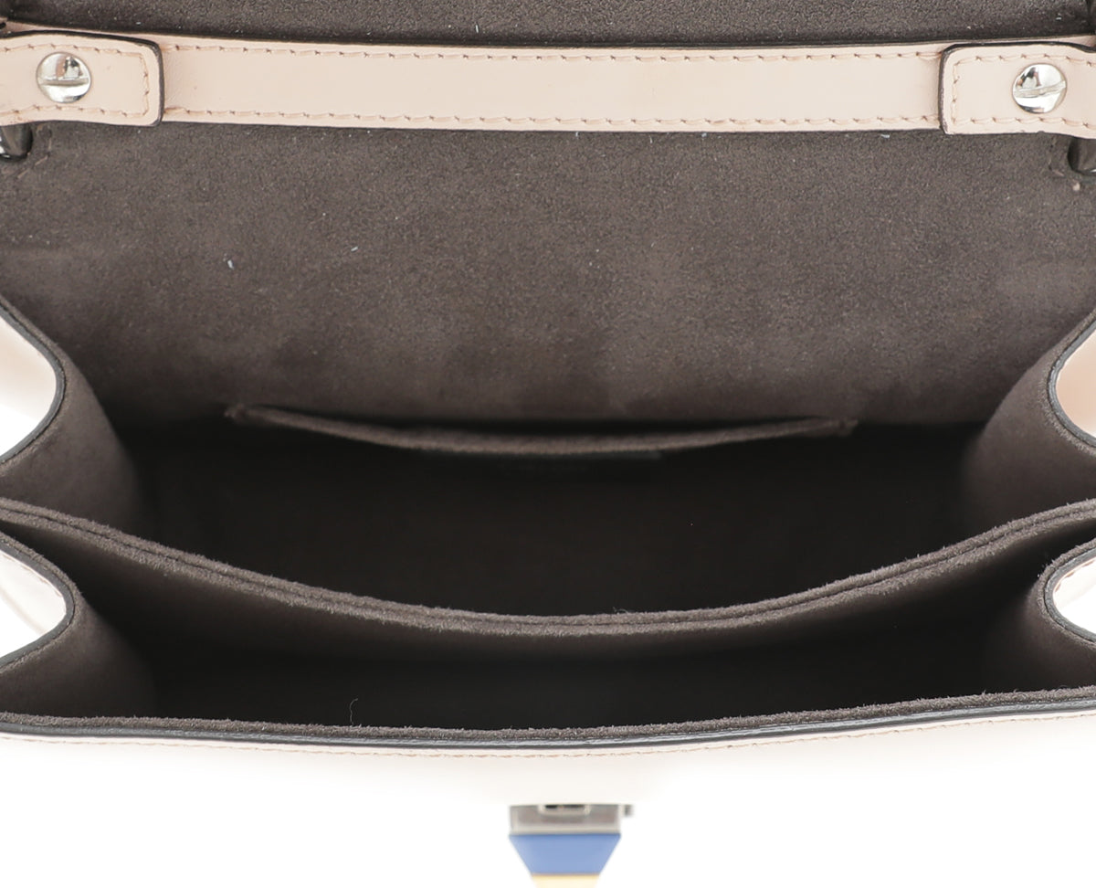 Fendi Peach Kan I Scalloped Studs Bow Flower Small Bag-Fendi-THE CLOSET