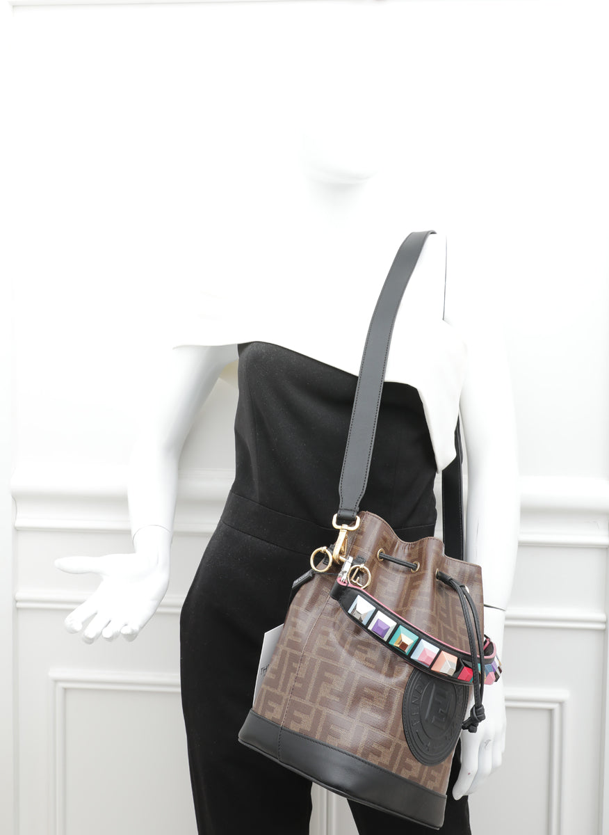 Fendi Bicolor Mon Tresor Small Bag W-Studded Strap You