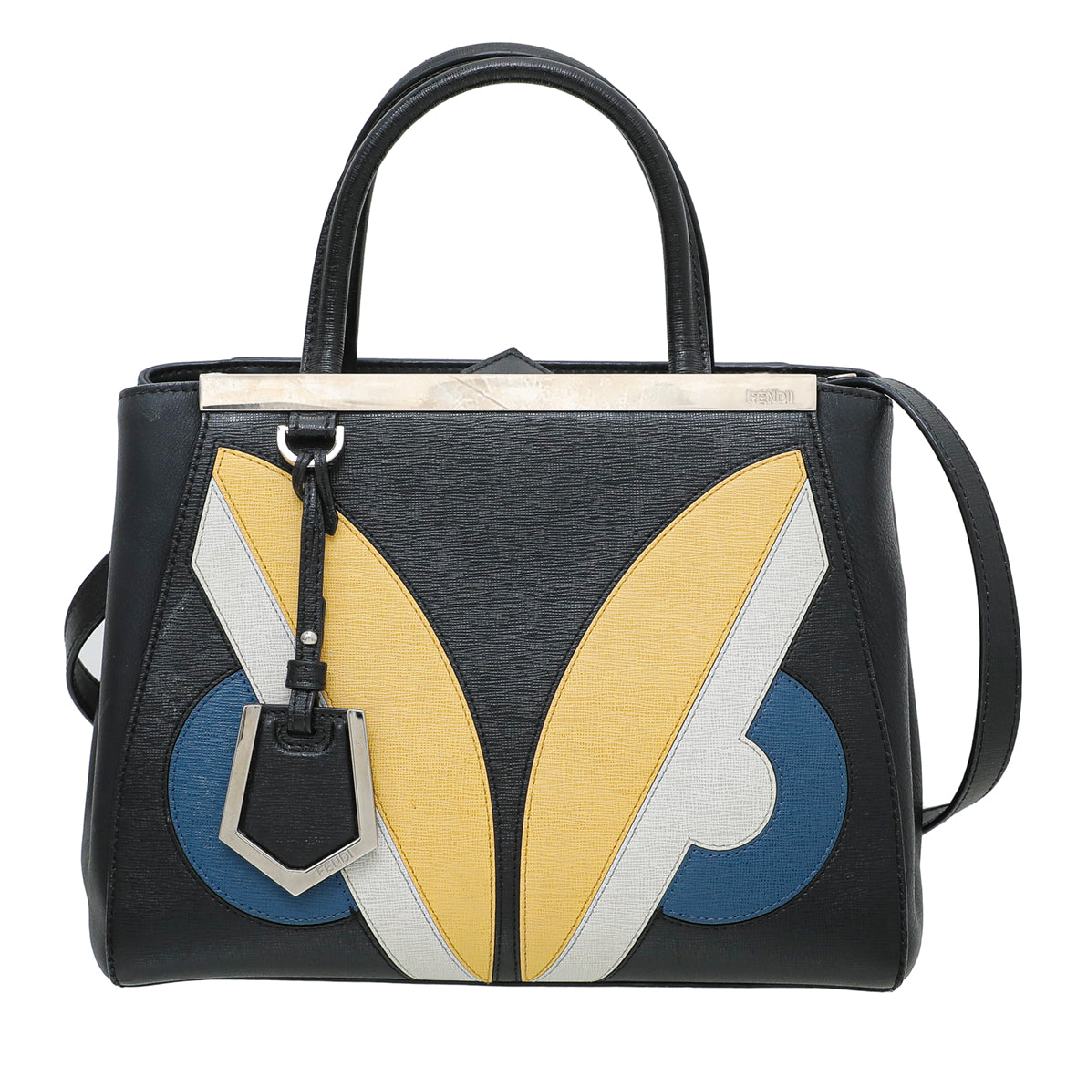 Fendi Black Multicolor Monster Eye 2 Jours Bag-Fendi-THE CLOSET