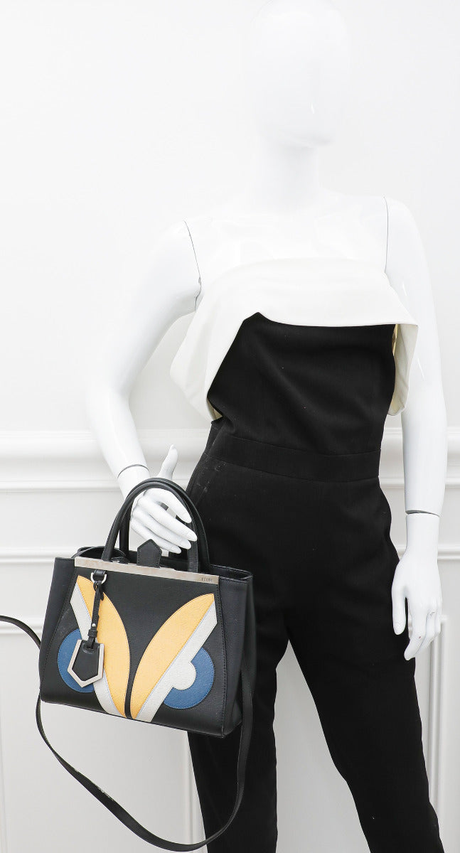 Fendi Black Multicolor Monster Eye 2 Jours Bag-Fendi-THE CLOSET