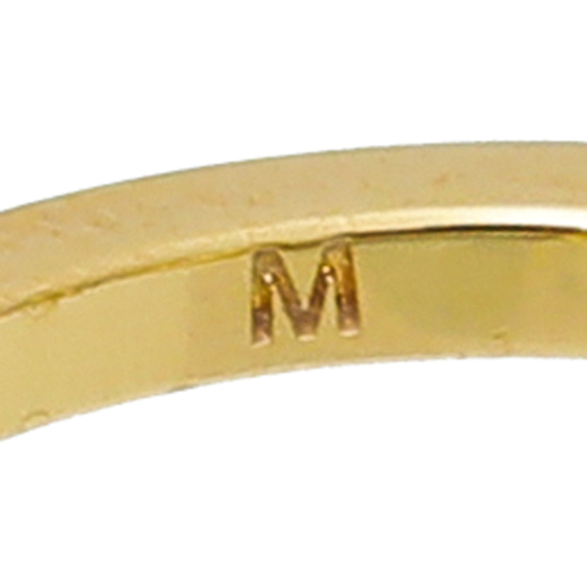 Fendi Yellow Gold Tone Monster Eye Faux Pearl 2 in 1 Ring-Fendi-THE CLOSET