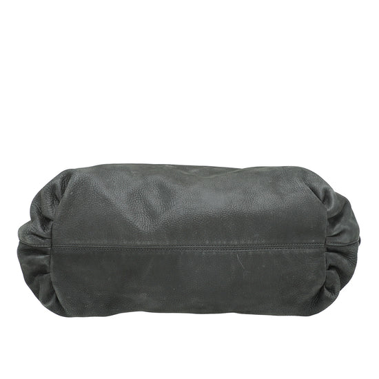 Fendi Black Nubuck Chain Tote Bag