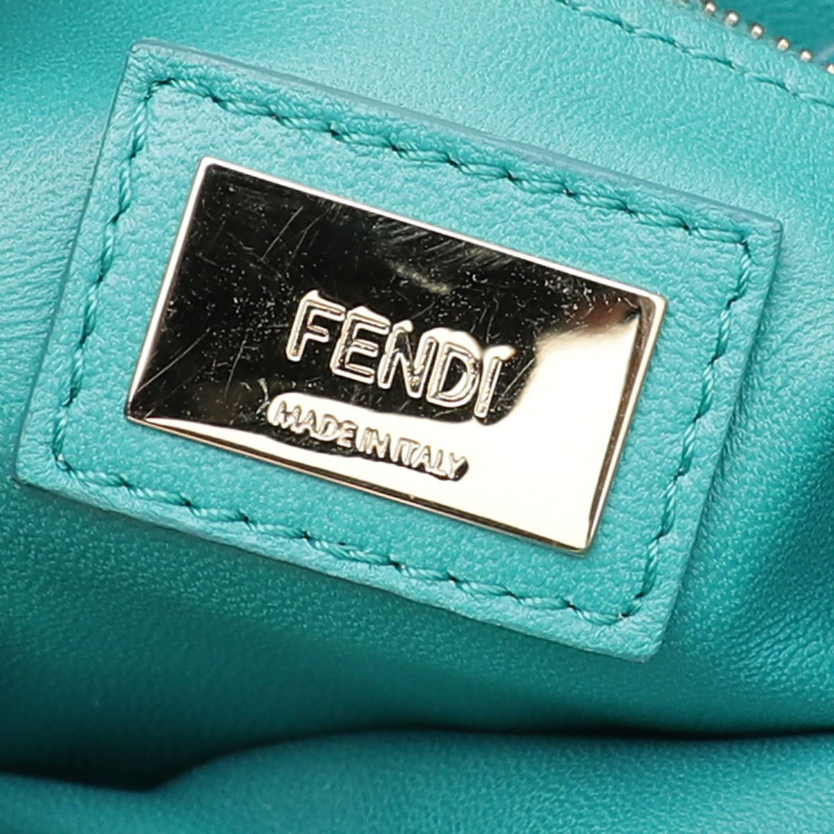Fendi Teal Peekaboo Mini Bag-Fendi-THE CLOSET