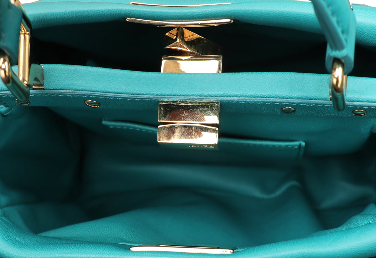 Fendi Teal Peekaboo Mini Bag-Fendi-THE CLOSET