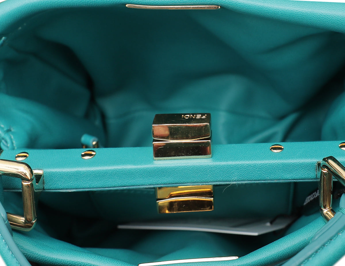 Fendi Teal Peekaboo Mini Bag-Fendi-THE CLOSET