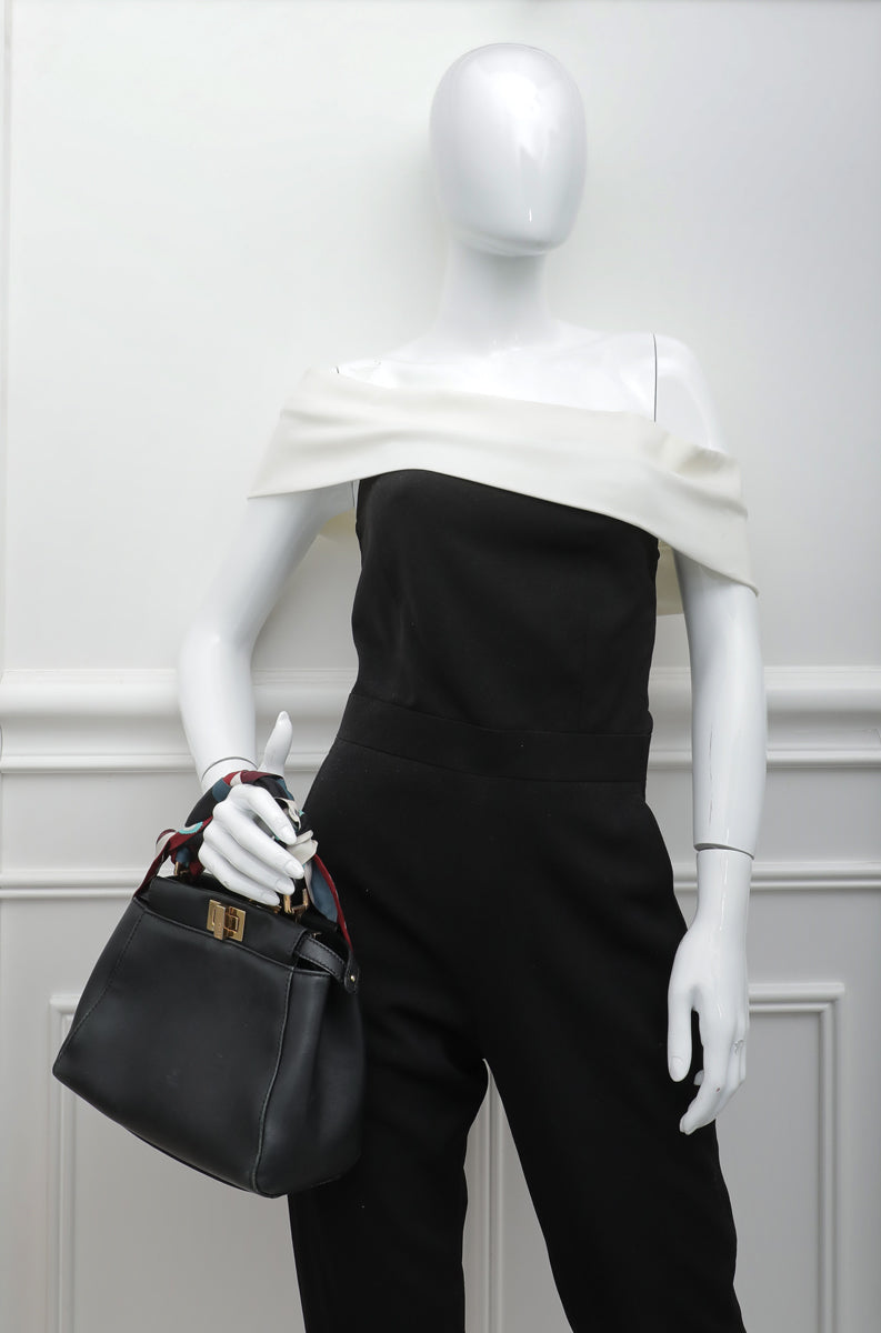 Fendi Black Peekaboo Mini Bag W- Twilly-Fendi-THE CLOSET