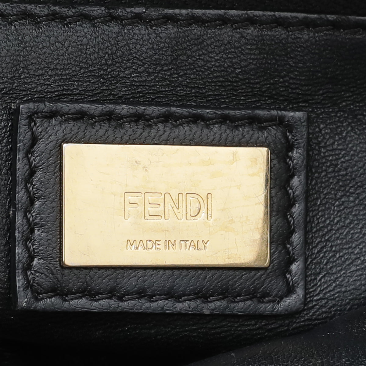 Fendi Black Peekaboo Mini Bag W- Twilly-Fendi-THE CLOSET
