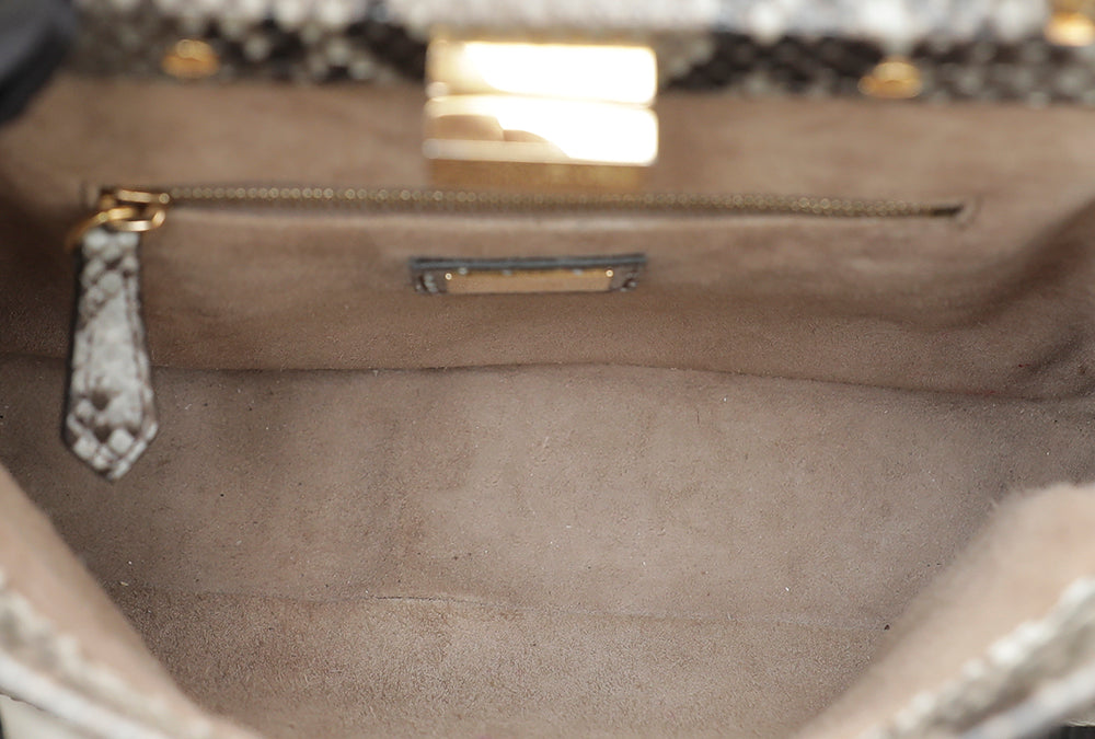Fendi Bicolor Python Iconic Peekaboo Bag-Fendi-THE CLOSET