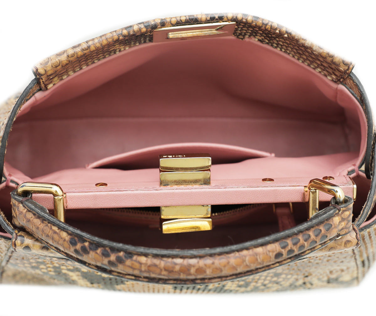 Fendi Light Yellow Python Peekaboo Bag-Fendi-THE CLOSET