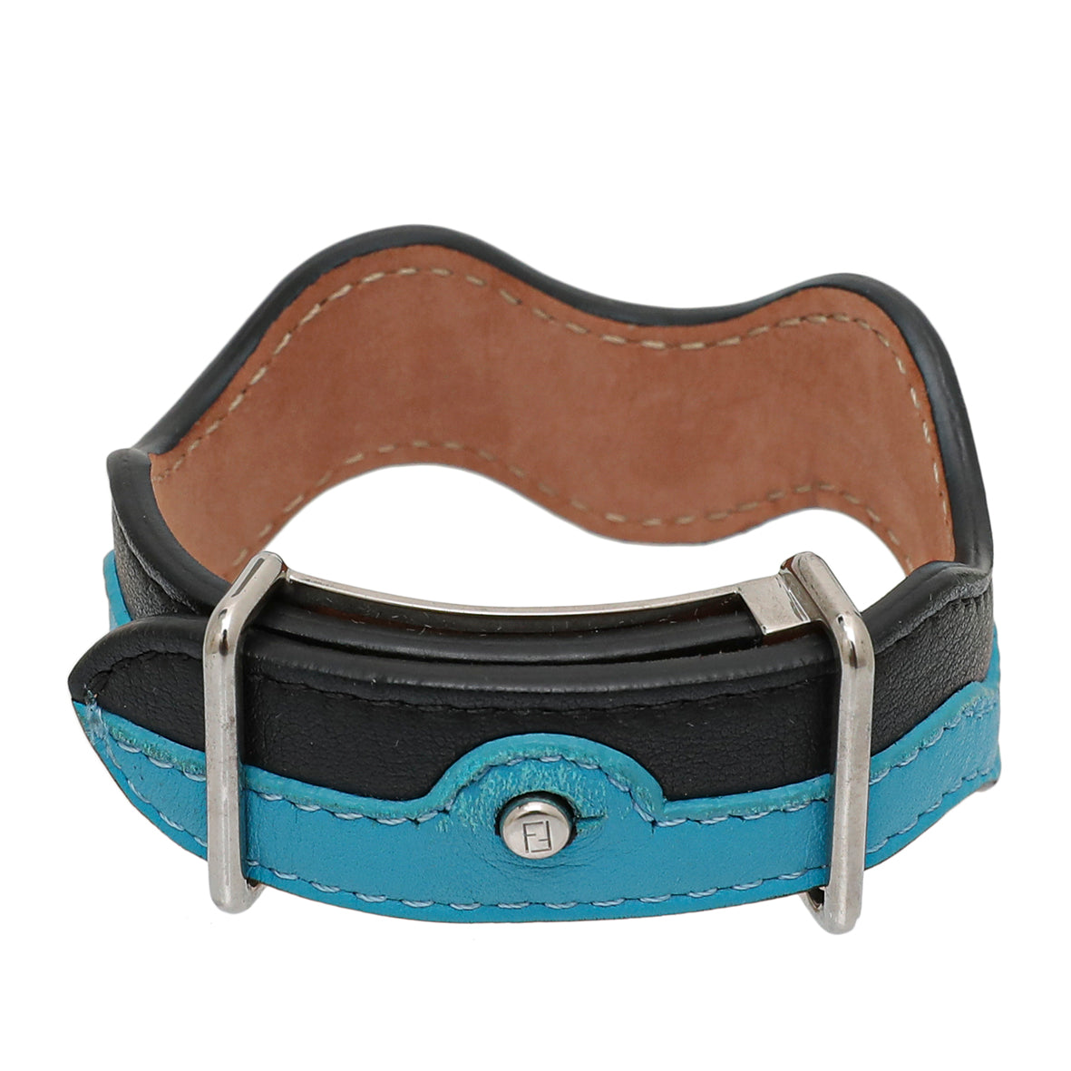 Fendi Bicolor Scalloped Bracelet Medium-Fendi-THE CLOSET