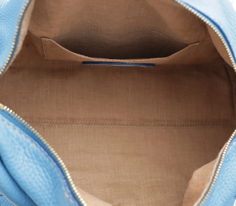 Fendi Blue Selleria Boston Bag-Fendi-THE CLOSET