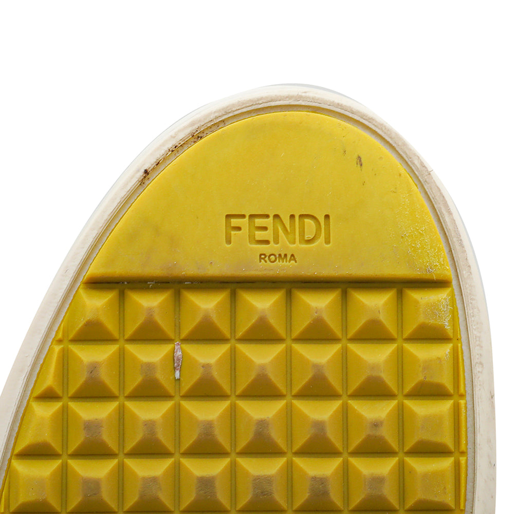 Fendi Multicolor Shearling F Slip-On Sneakers 39-Fendi-THE CLOSET