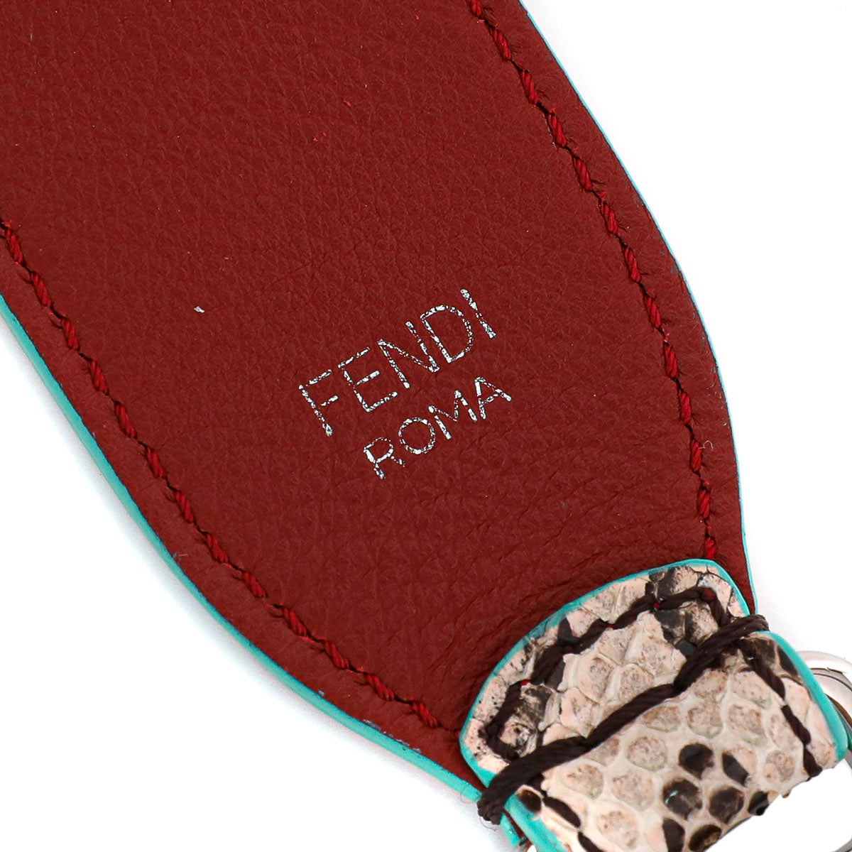 Fendi Maroon- Brown Python Strap You Bag Strap