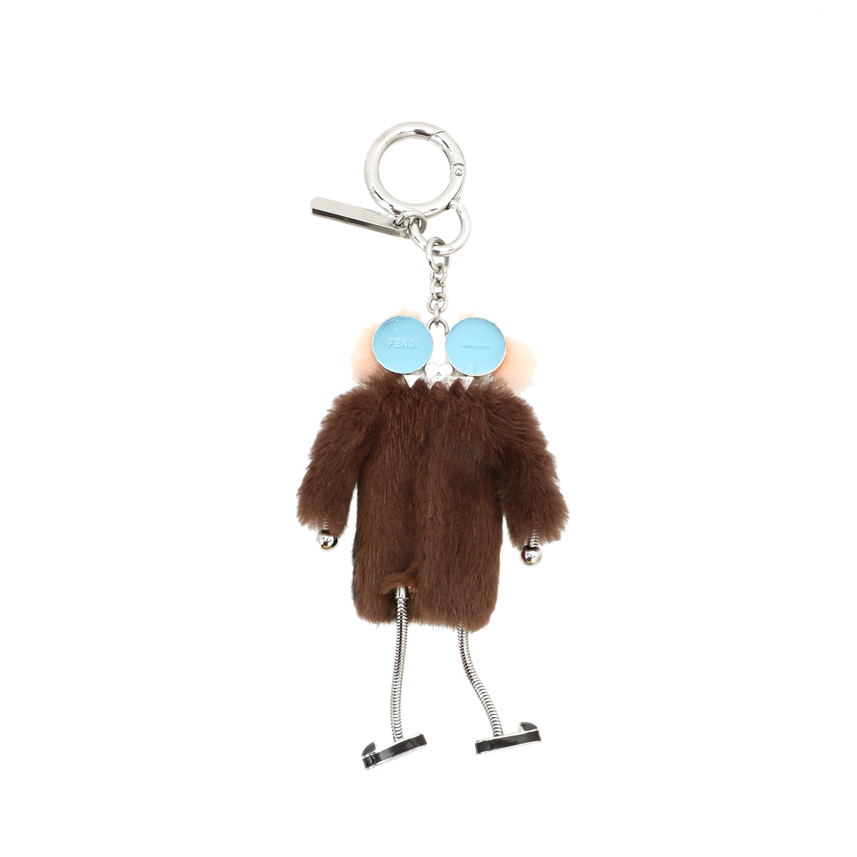 Fendi Brown Multicolor Teen Witch Mink Fox Fur Bag Charm-Fendi-THE CLOSET