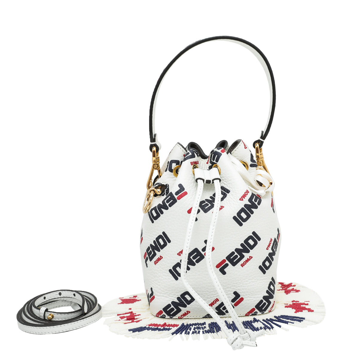 Fendi Tricolor X Fila Mania Beaded Mon Tresor Bag-Fendi-THE CLOSET