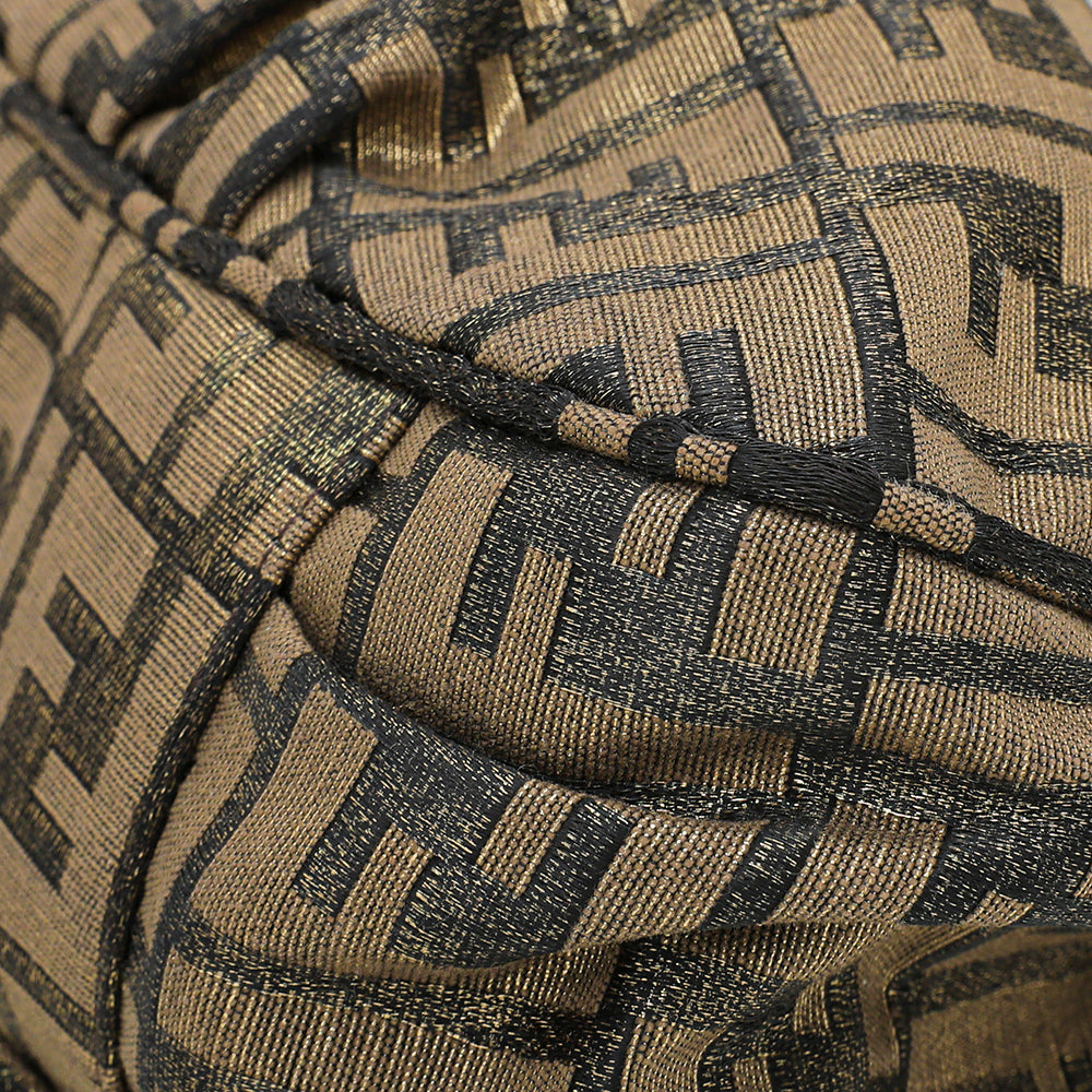 Fendi Tobacco Gold Zucca Metallic Tote Small Bag-Fendi-THE CLOSET