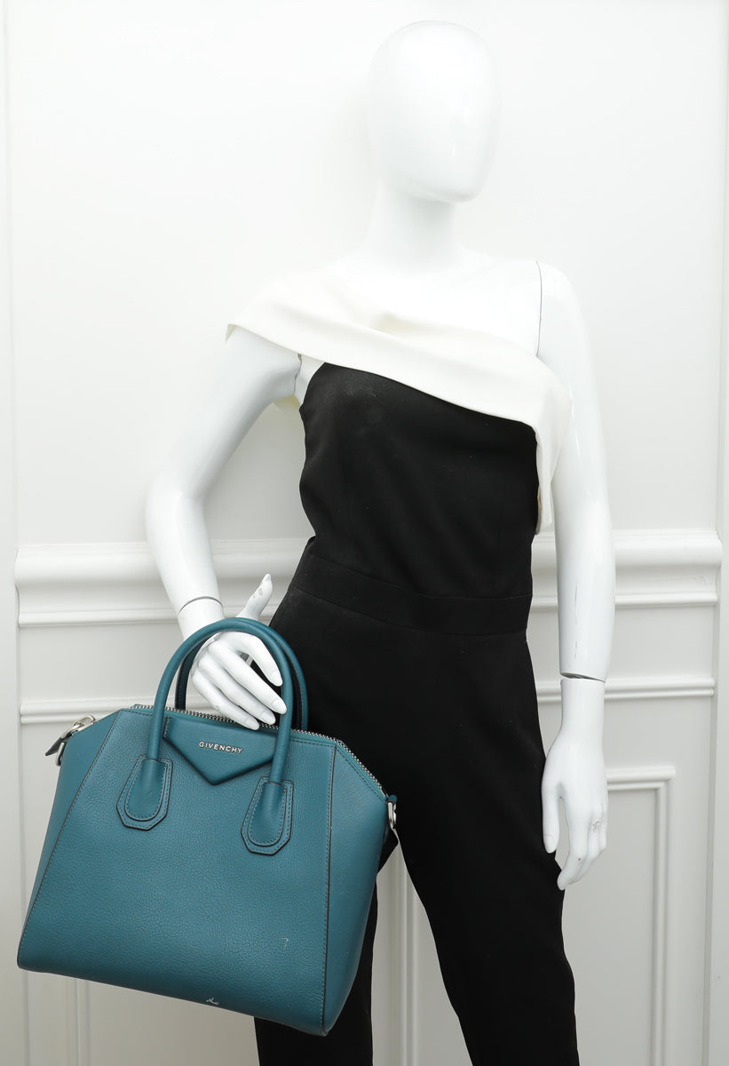 Givenchy Teal Antigona Goatskin Small Bag-Givenchy-THE CLOSET