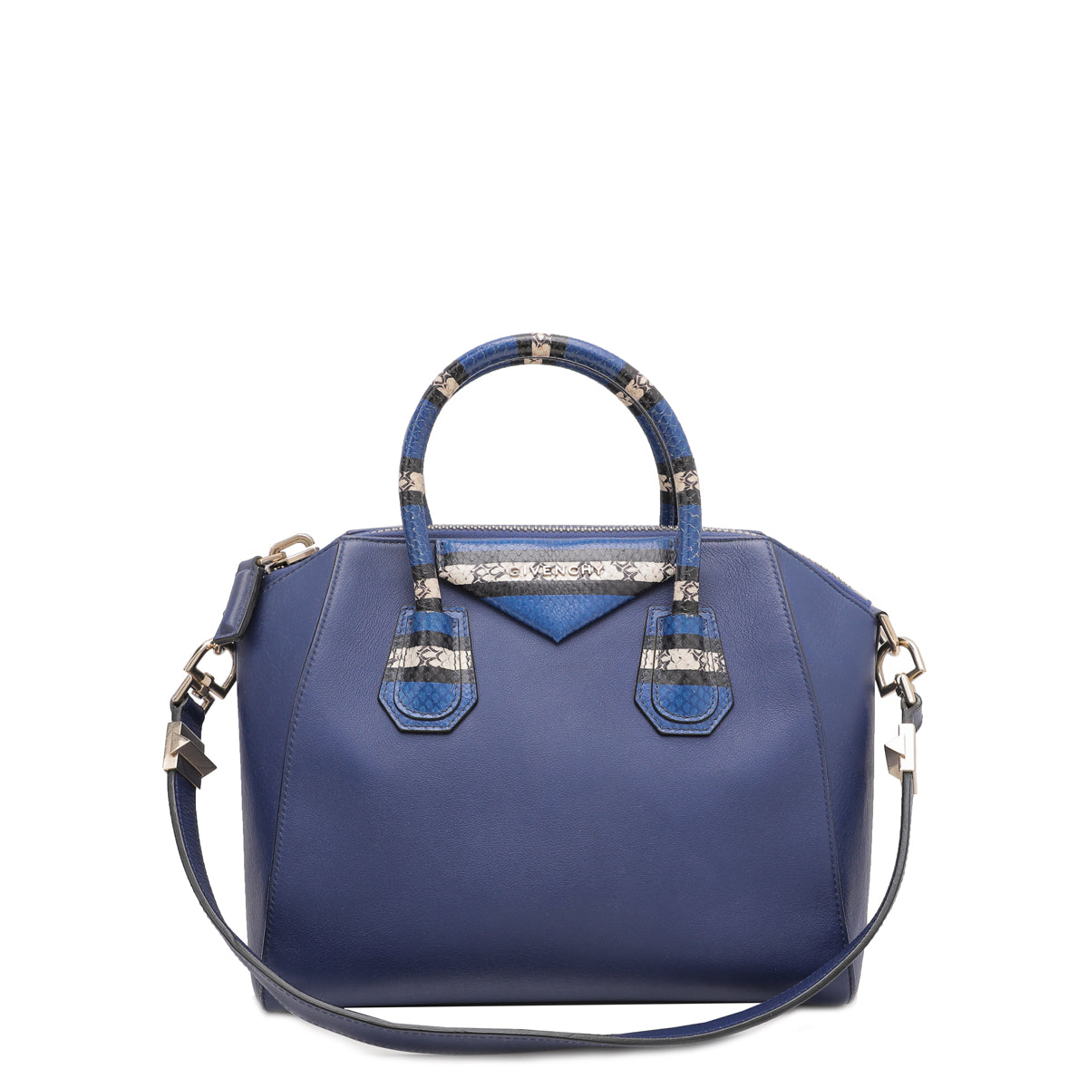 Givenchy Blue Antigona W- Python Details Bag