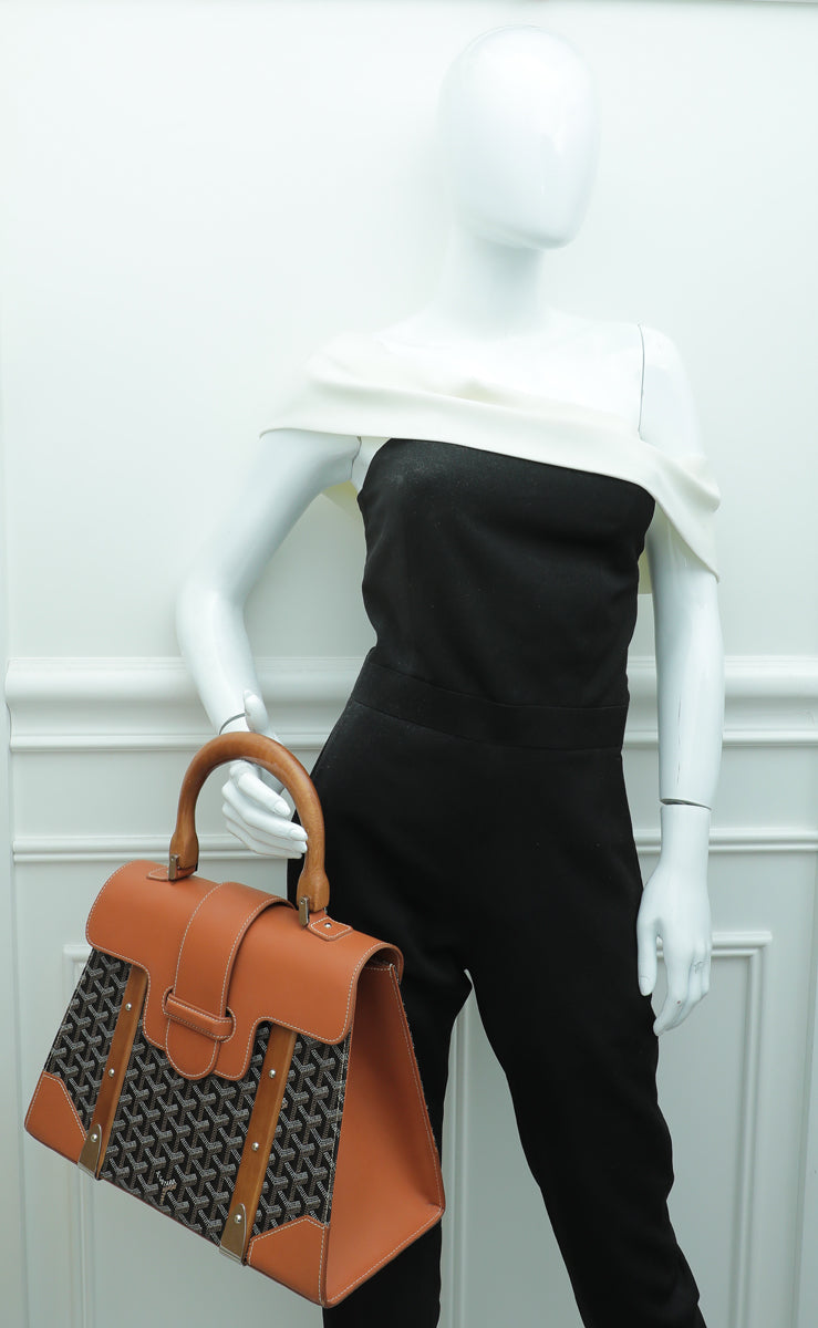 Goyard Brown Goyardine Saigon MM Bag-Goyard-THE CLOSET