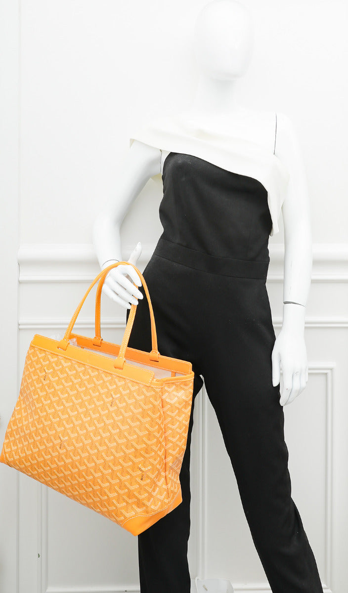 Goyard Yellow Goyardine Bellechasse PM Bag-Goyard-THE CLOSET