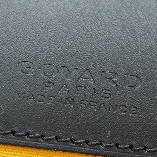 Goyard Black Goyardine Belvedere MM Brown Leather Cloth Pony-style