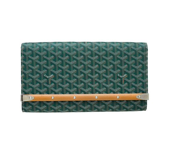 Pre-order Goyard Monte Carlo Wallet on Strap Clutch Bag Green