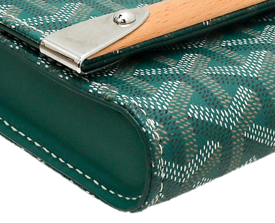 Goyard Monte Carlo Clutch Green Goyardin Canvas Leather ✨ ‎نوفر