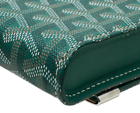 Goyard Monte Carlo Clutch Green Goyardin Canvas Leather ✨ ‎نوفر