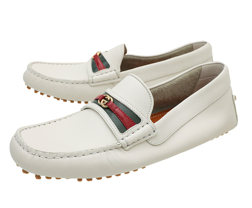 Gucci Off White Ayrton Driving Loafers 6-Gucci-THE CLOSET