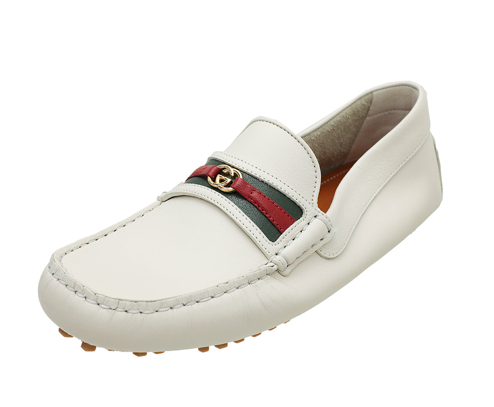 Gucci Off White Ayrton Driving Loafers 6-Gucci-THE CLOSET