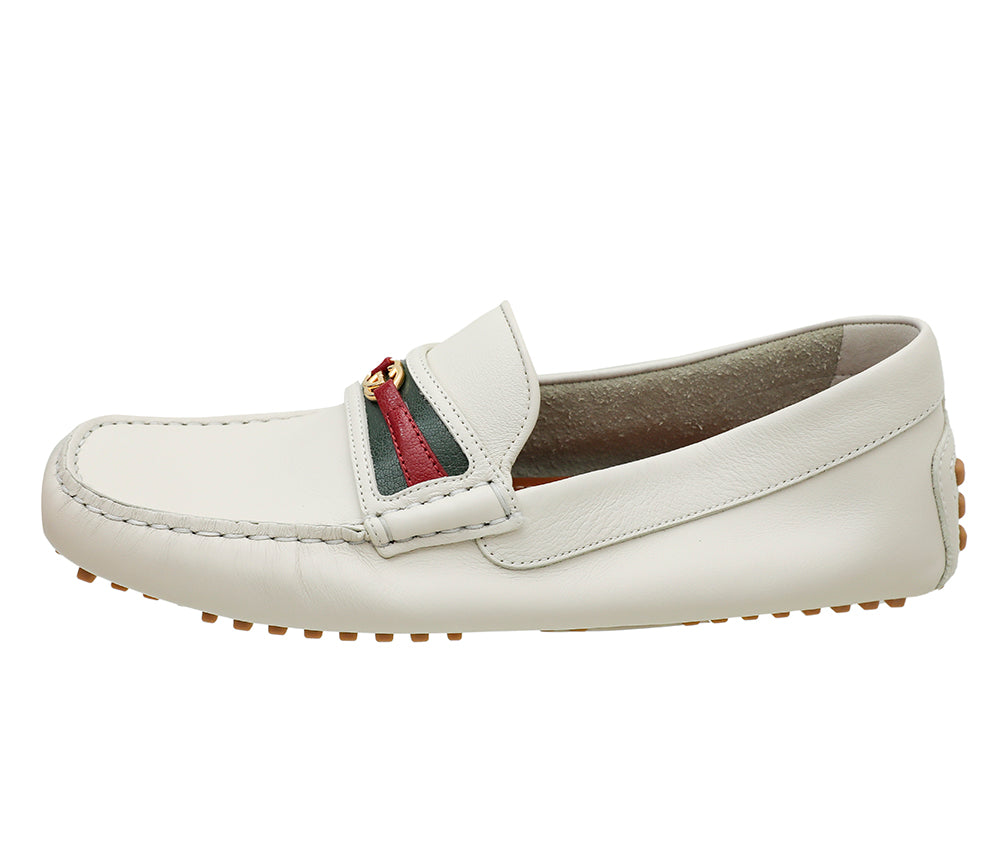 Gucci Off White Ayrton Driving Loafers 6-Gucci-THE CLOSET