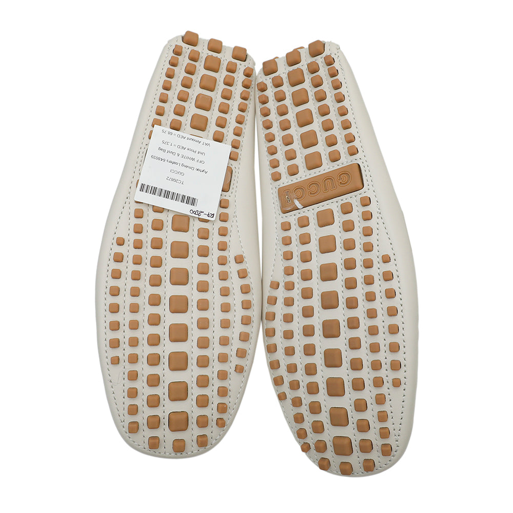 Gucci Off White Ayrton Driving Loafers 6-Gucci-THE CLOSET