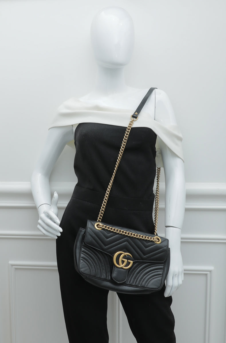 Gucci Black GG Marmont Small Bag-Gucci-THE CLOSET