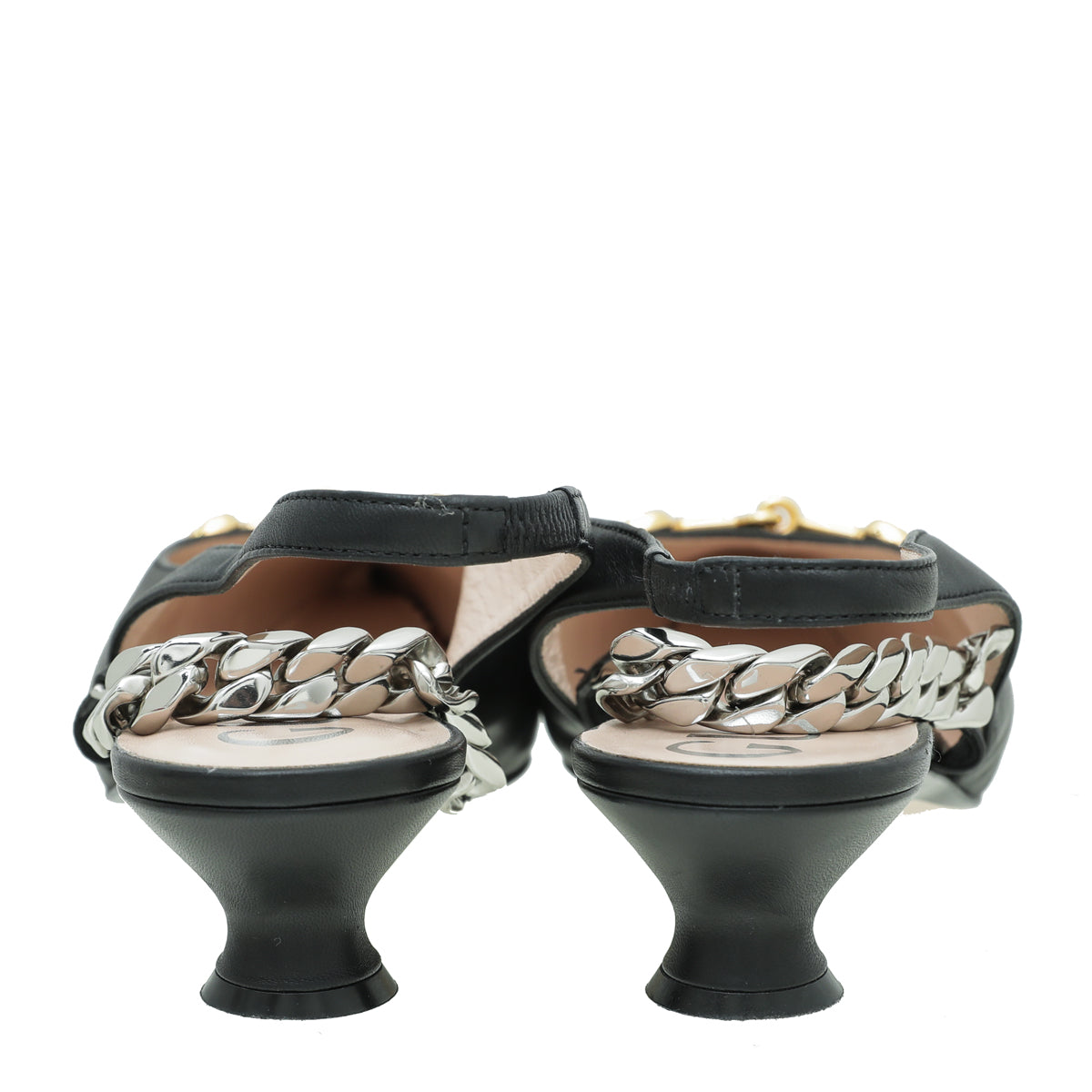 Gucci Black Horsebit & Chain Slingback 39-Gucci-THE CLOSET