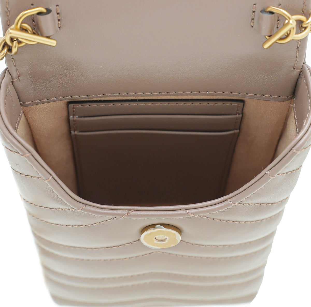 Gucci Dusty Pink GG Marmont Mini Chain Phone Pouch bag-Gucci-THE CLOSET