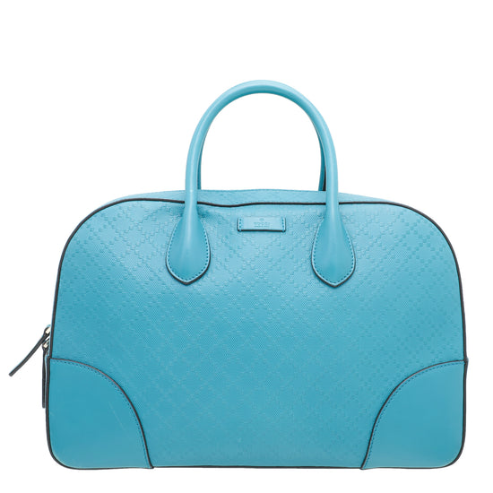 Gucci Turquoise Bright Diamante Top Handle Bag