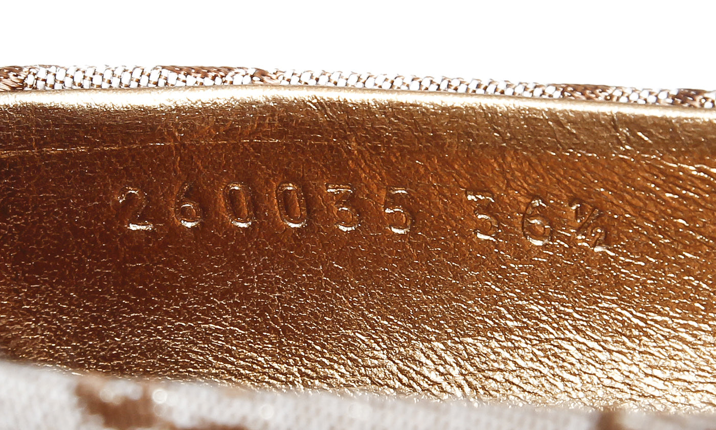 Gucci Metallic Brownish Gold Horse bit Peep toe 36 1-2-Gucci-THE CLOSET