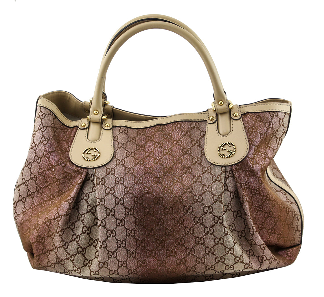 Gucci Brown Lurex Scarlett Tote-Gucci-THE CLOSET