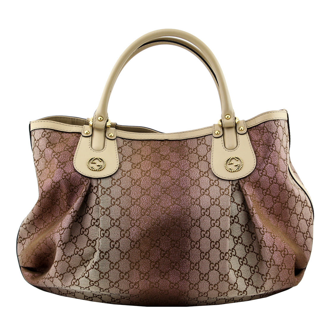 Gucci Brown Lurex Scarlett Tote-Gucci-THE CLOSET