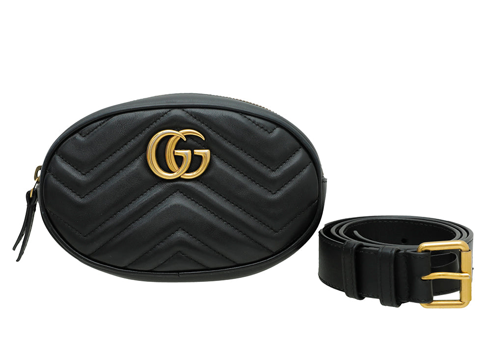 Gucci Black GG Marmont Mini Belt Bag-Gucci-THE CLOSET