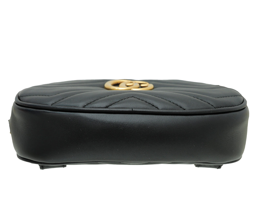 Gucci Black GG Marmont Mini Belt Bag-Gucci-THE CLOSET
