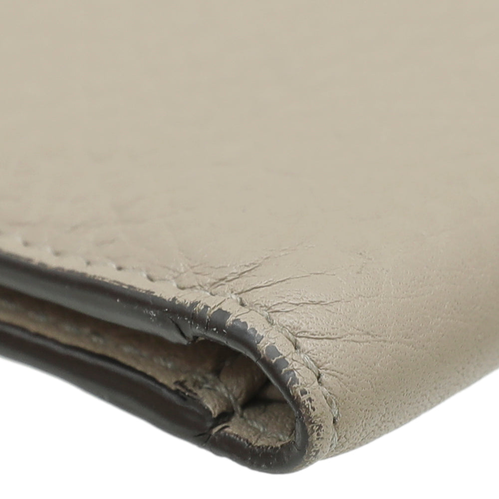 Gucci Beige Crest Stamp Bifold Wallet-Gucci-THE CLOSET