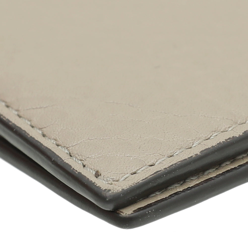 Gucci Beige Crest Stamp Bifold Wallet-Gucci-THE CLOSET