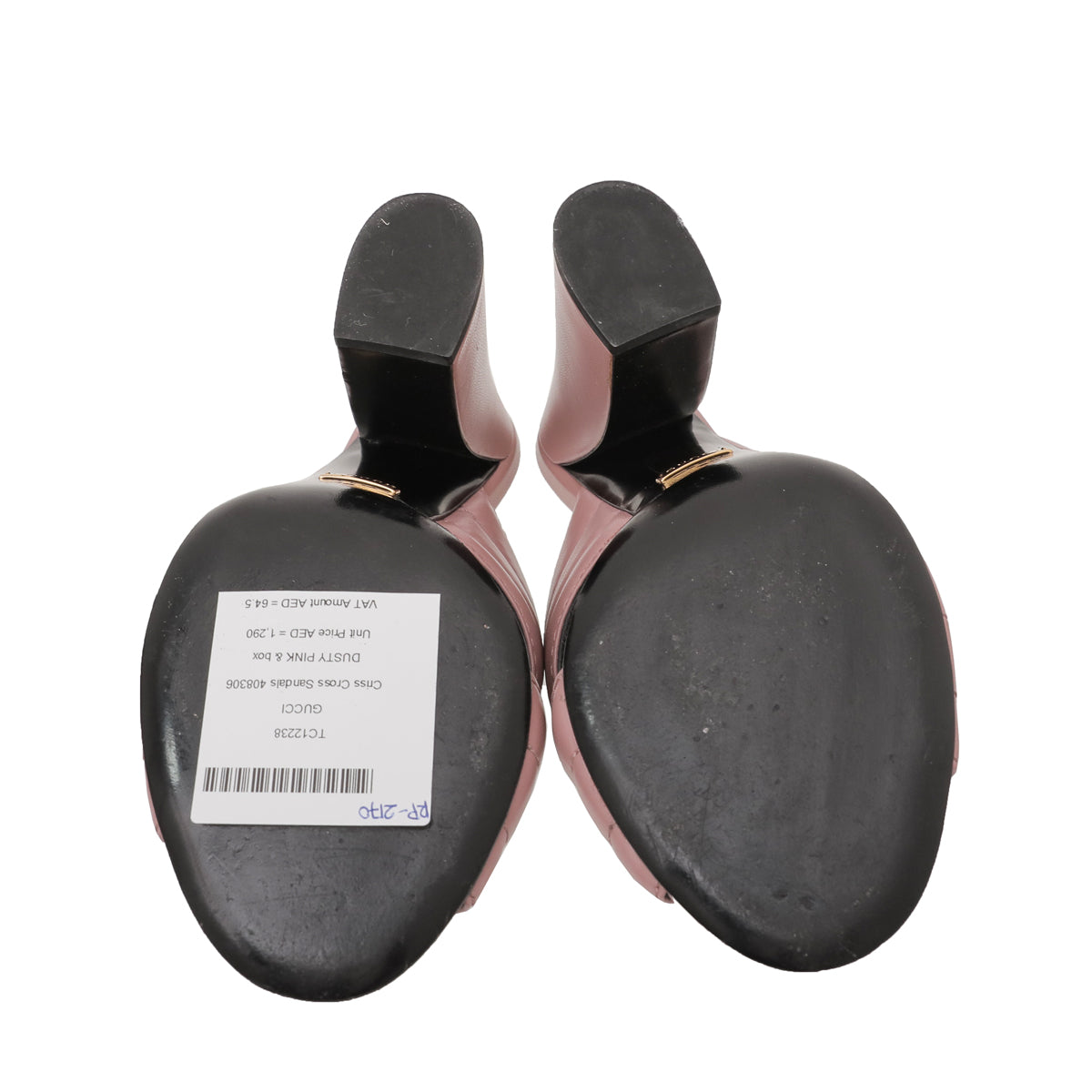 Gucci Dusty Pink Criss Cross Sandals 38-Gucci-THE CLOSET